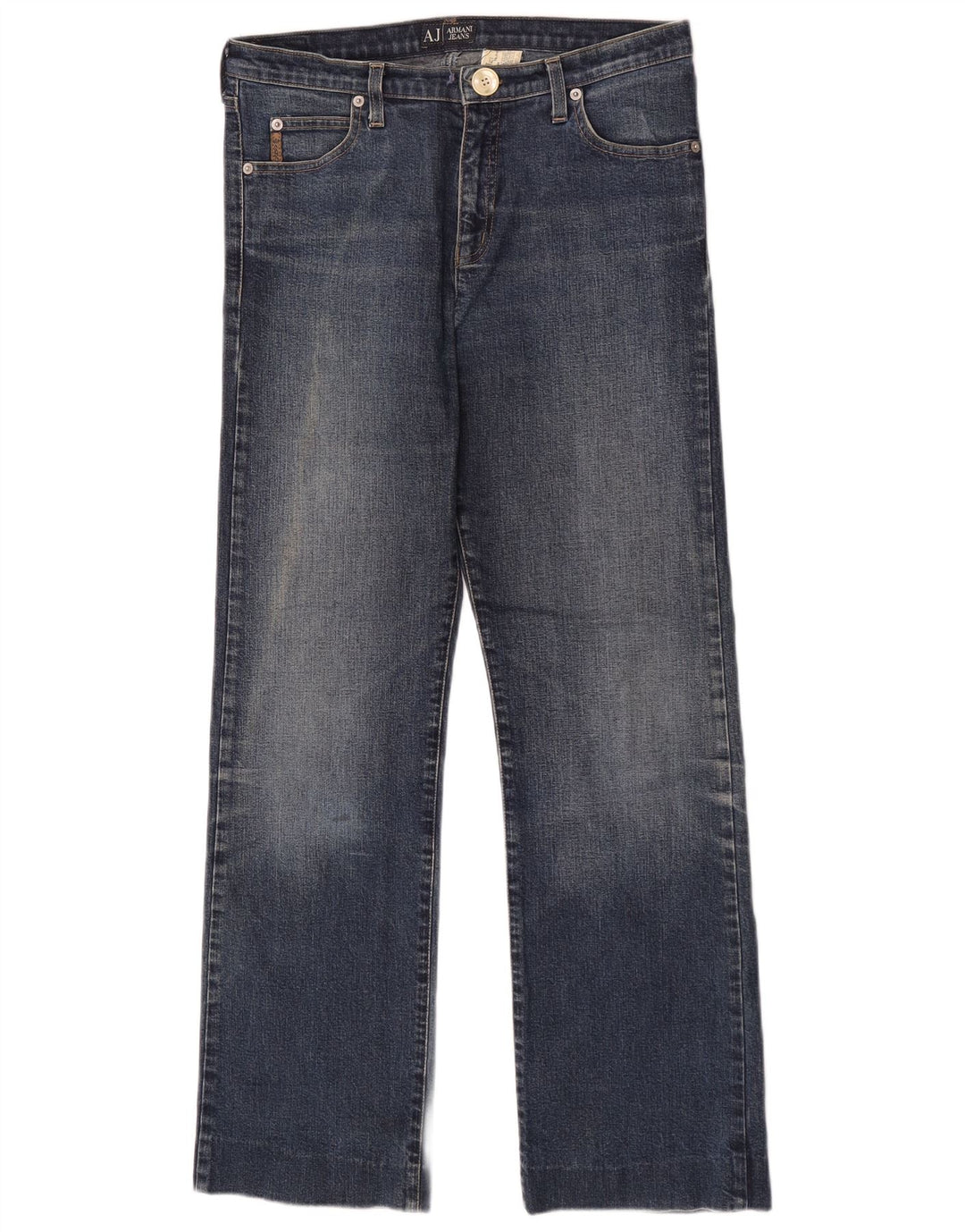 Jeans Armani Mujer Rectos W29 L29 Algodón Azul