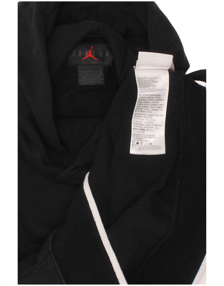 JORDAN Sudadera con capucha estampada para niños 12-13 años Grande Algodón negro
