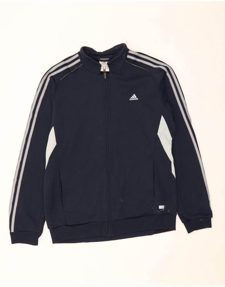 ADIDAS Chaqueta superior de chándal para hombre Poliéster con bloques de color azul marino grande