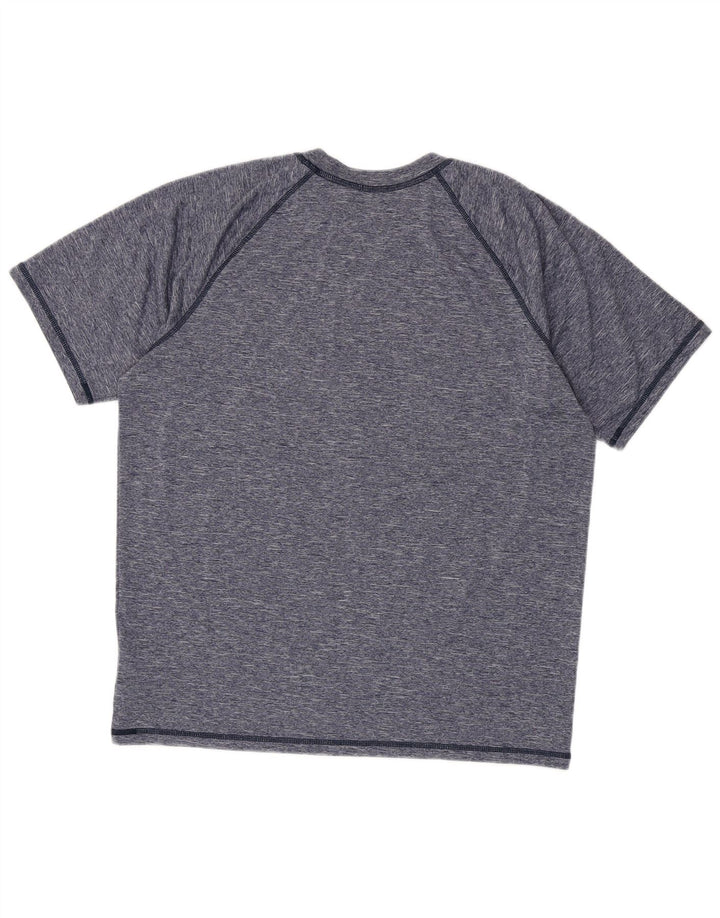 Camiseta Nike Dri Fit para hombre, talla grande, poliéster moteado en azul marino
