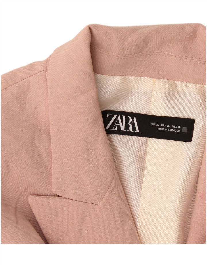 Zara Mujer Chaqueta Blazer De 2 Botones UK 40 XL Rosa