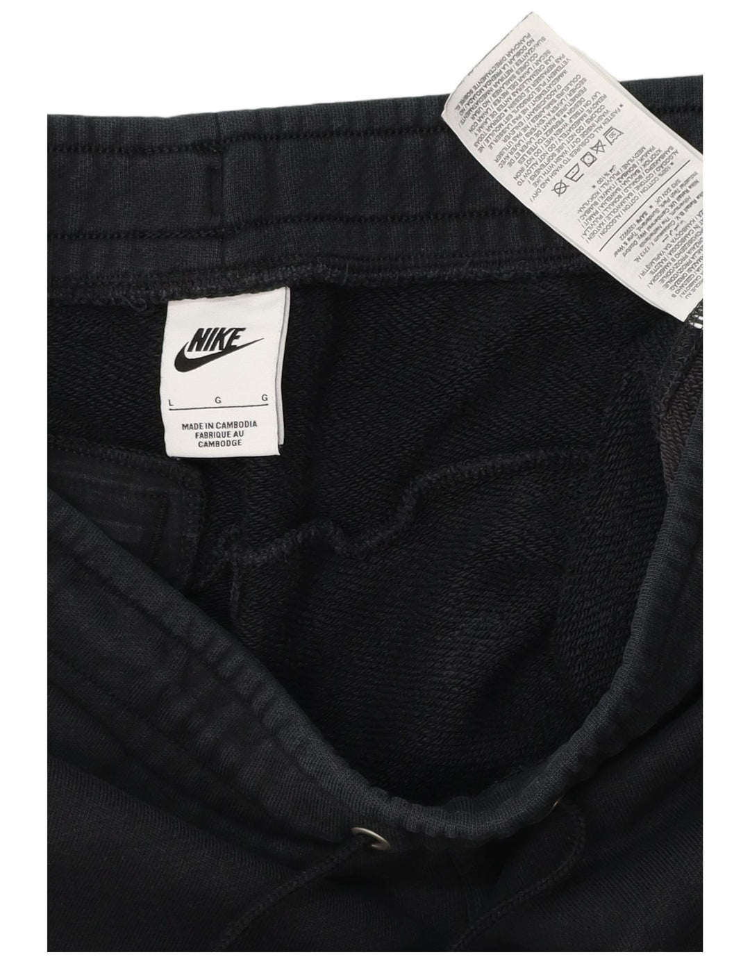 NIKE - Pantalones cortos deportivos para hombre, talla grande, color negro, algodón