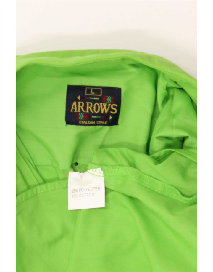 Camisa vintage para hombre Poliéster verde grande