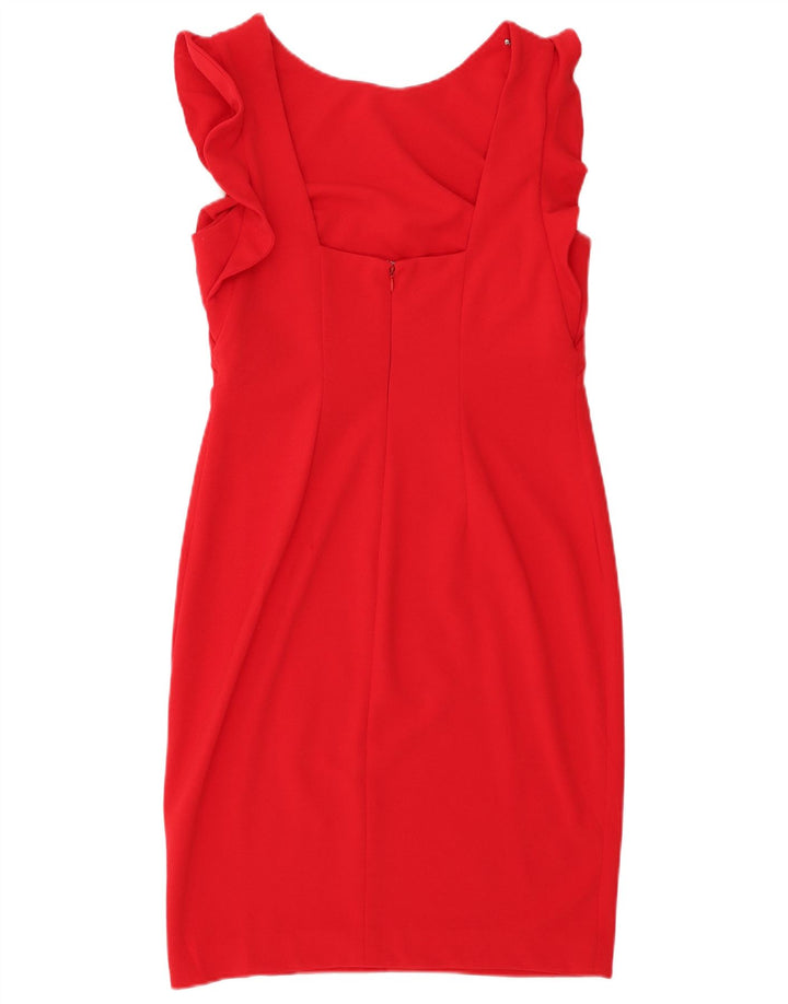 Calvin Klein Vestido tubo sin mangas para mujer UK 10 Pequeño Poliéster rojo