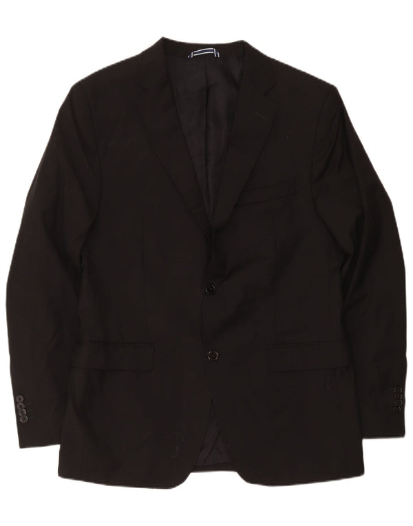 Massimo Dutti Chaqueta Blazer De 2 Botones Hombre EU 54 XL Lana Negra