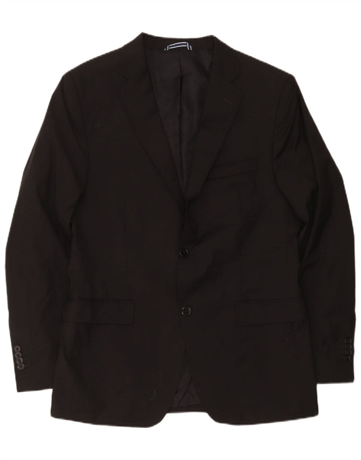 Massimo Dutti Chaqueta Blazer De 2 Botones Hombre EU 54 XL Lana Negra