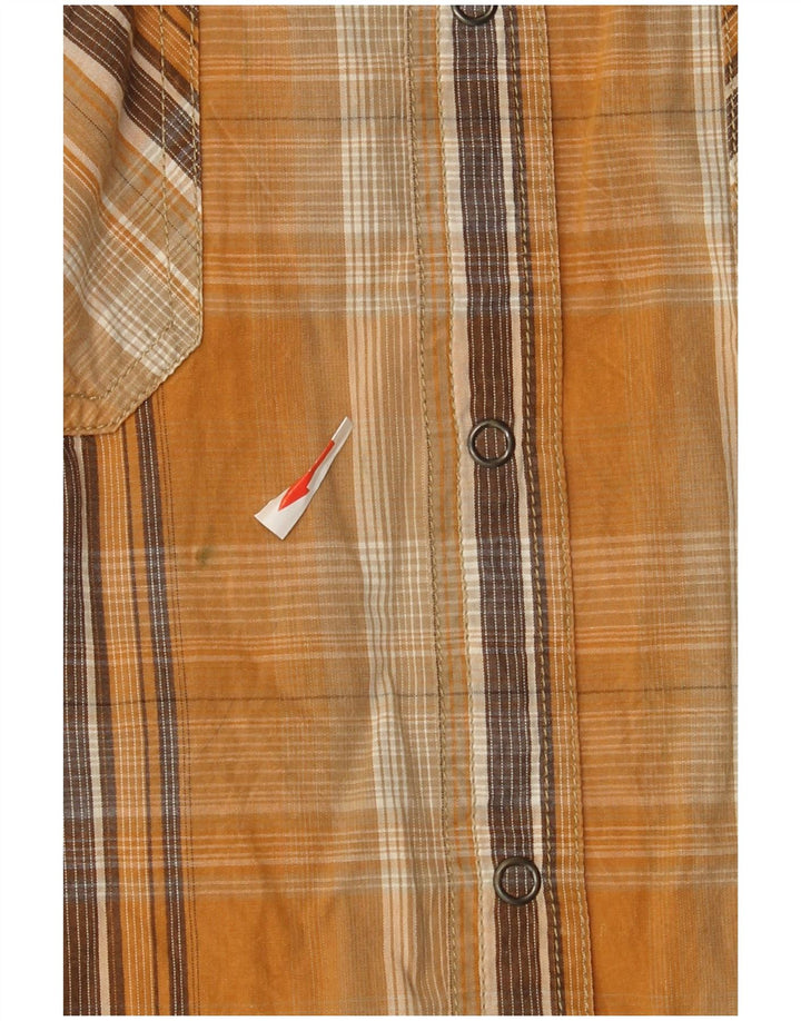 Prana Camisa Hombre XL Cuadros Amarillo Algodón