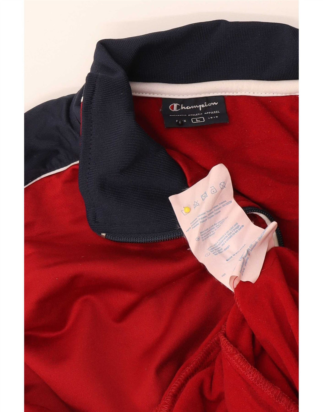 Champion Chaqueta de chándal para mujer UK 46 Grande Rojo Colorblock Poliéster