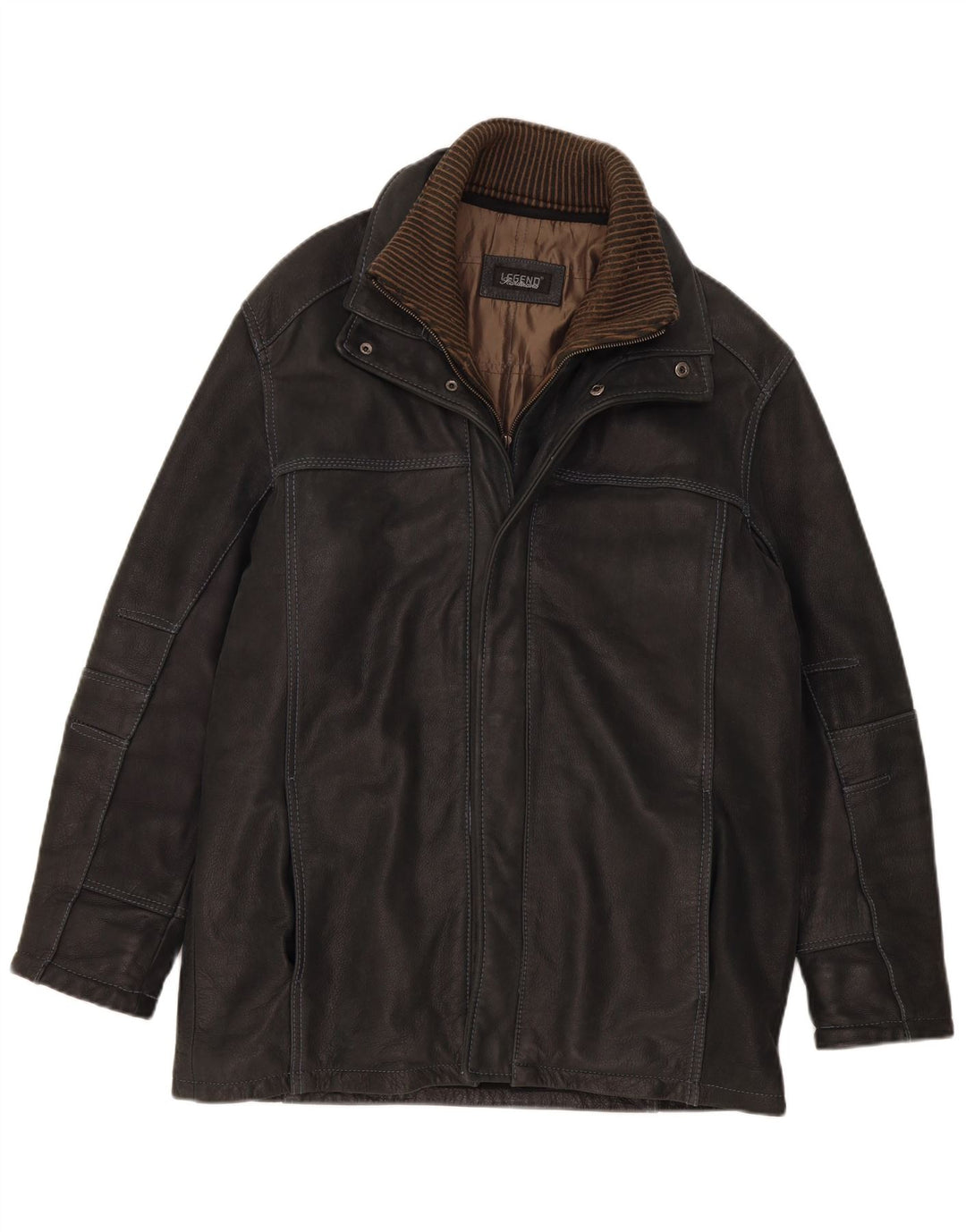Scandianavia Chaqueta de cuero para hombre UK 36 Small Grey
