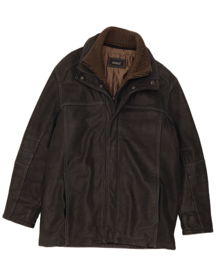 Scandianavia Chaqueta de cuero para hombre UK 36 Small Grey