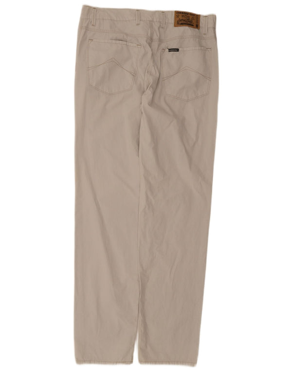 Carrera Mens Straight Casual Trousers W36 L34 Off White Cotton