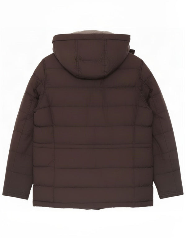Chaqueta acolchada con capucha Massimo Dutti para hombre UK 40 Large Black Colourblock