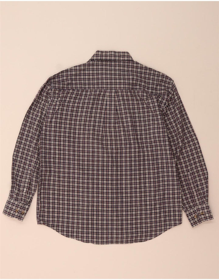 Camisa Marlboro Classics Hombre Grande Azul Marino Cuadros Algodón