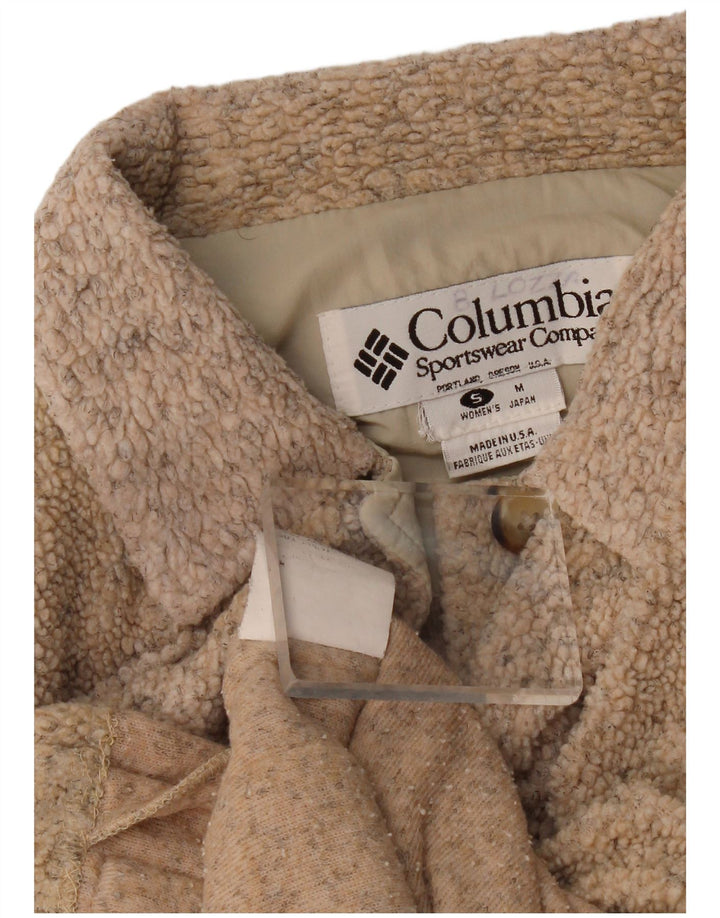 Columbia Chaqueta polar extragrande para mujer UK 10 Small Beige Acrílico