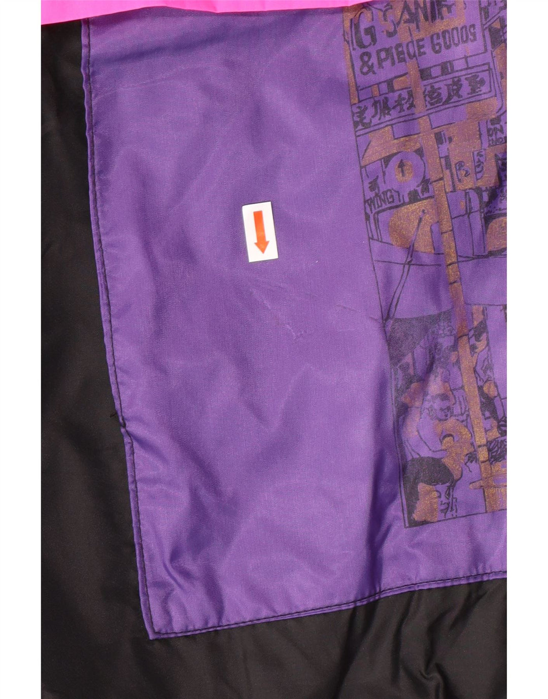 VINTAGE Chaqueta Anorak con capucha para hombre Reino Unido 38 Poliamida en bloque de color negro medio