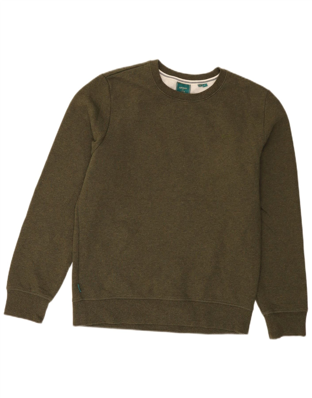 SUPERDRY Hombre Sudadera Jumper Large Khaki Algodón