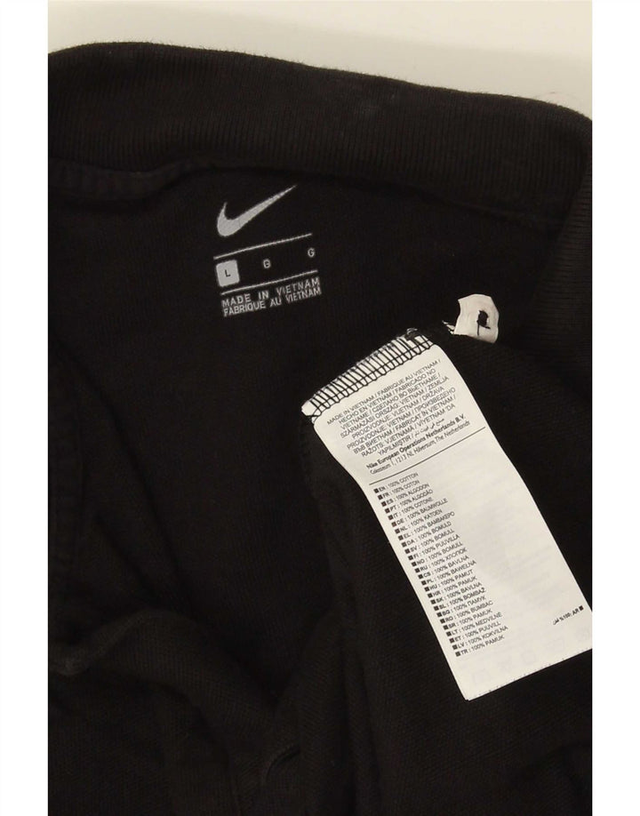 Polo Nike Hombre Grande Negro Algodón