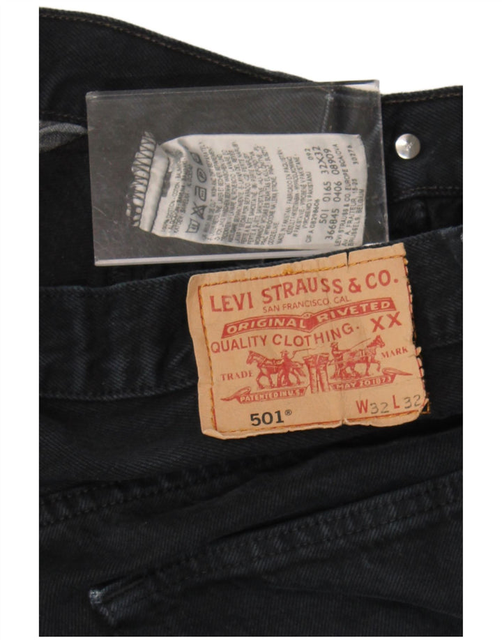 LEVI'S Jeans rectos 501 para hombre W32 L32 Algodón azul marino