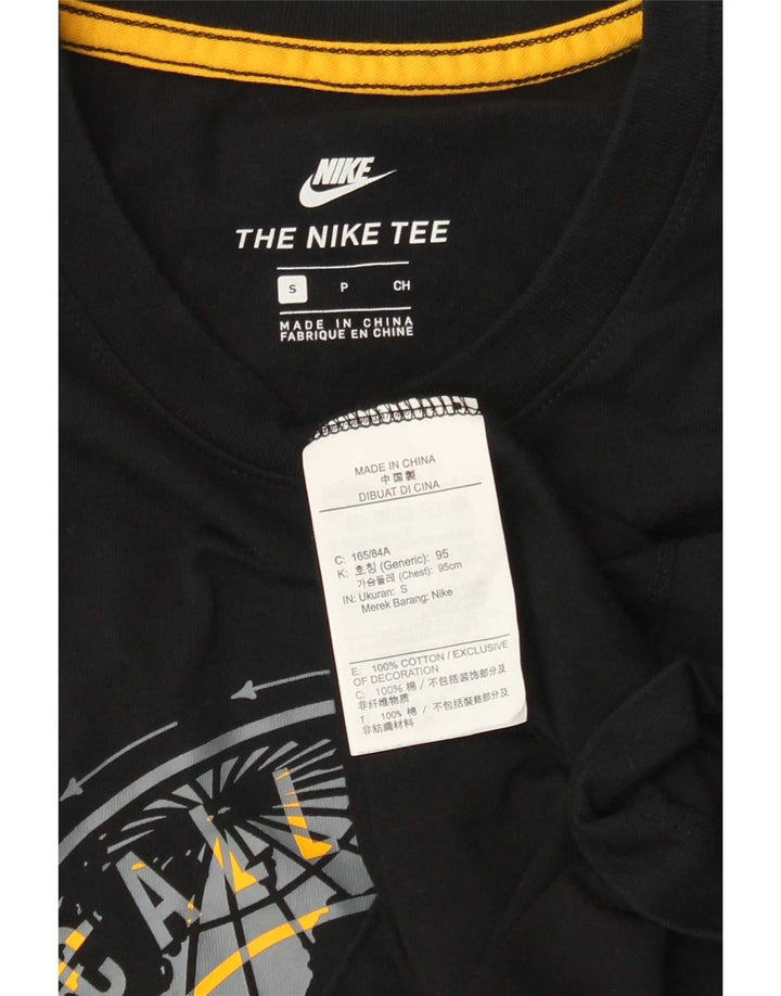 Nike - Camiseta gráfica para hombre, talla pequeña, algodón negro