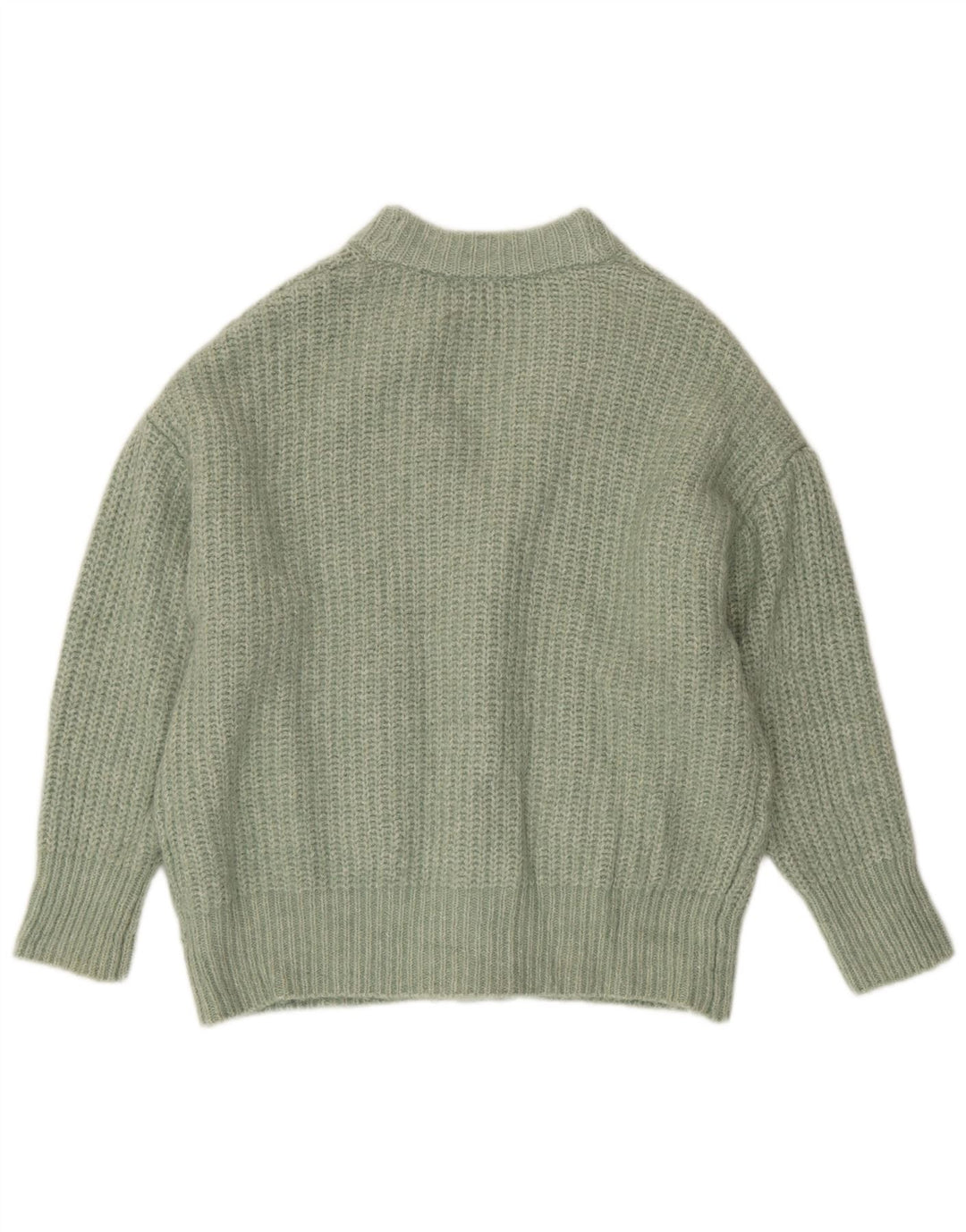 Zara Mujer Suéter Cárdigan Extragrande UK 44 Verde Medio