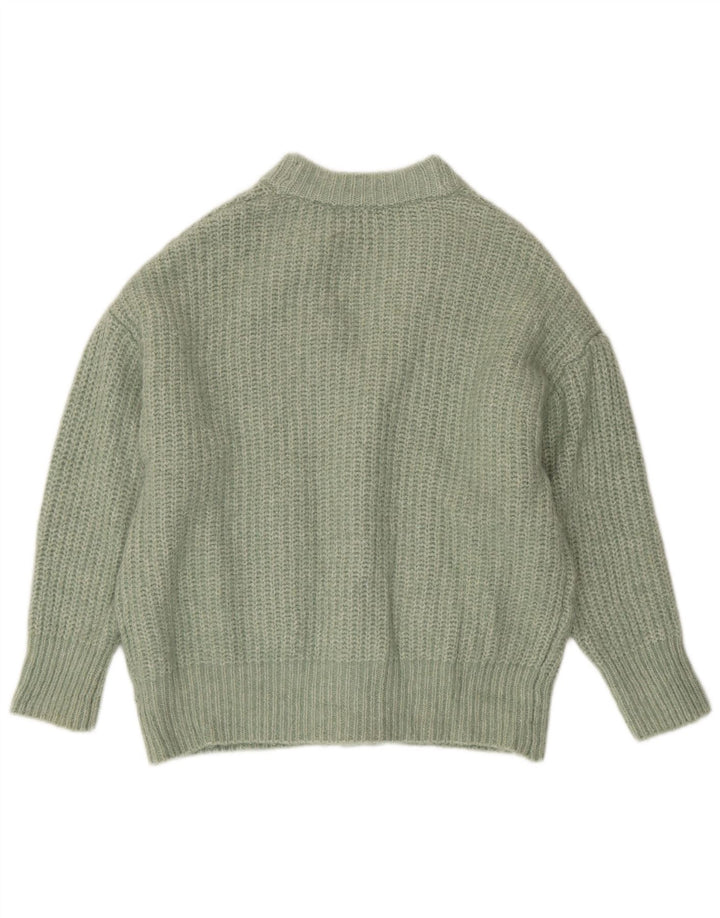 Zara Mujer Suéter Cárdigan Extragrande UK 44 Verde Medio