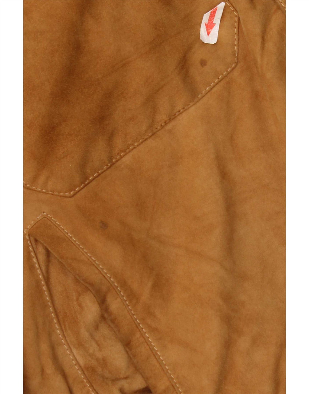 Vintage hombres ante chaqueta EU 54 XL cuero beige