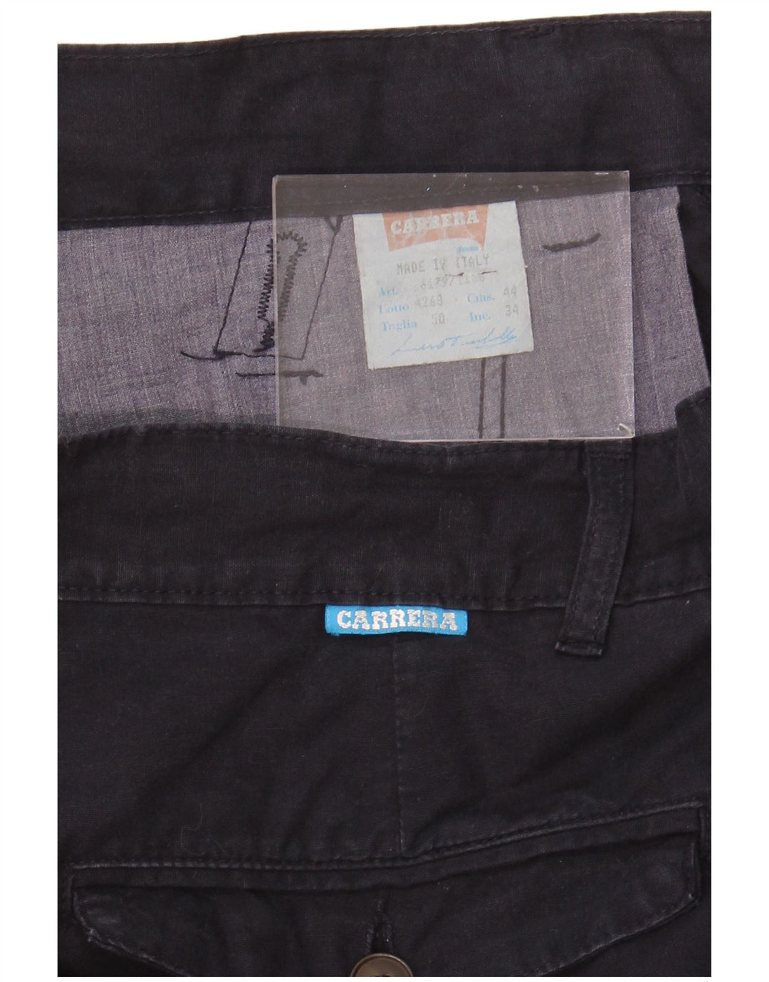 CARRERA Mens Pegged Chino Trousers W34 L32 Navy Blue