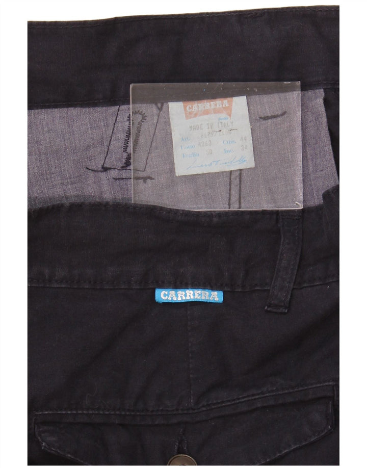CARRERA Mens Pegged Chino Trousers W34 L32 Navy Blue