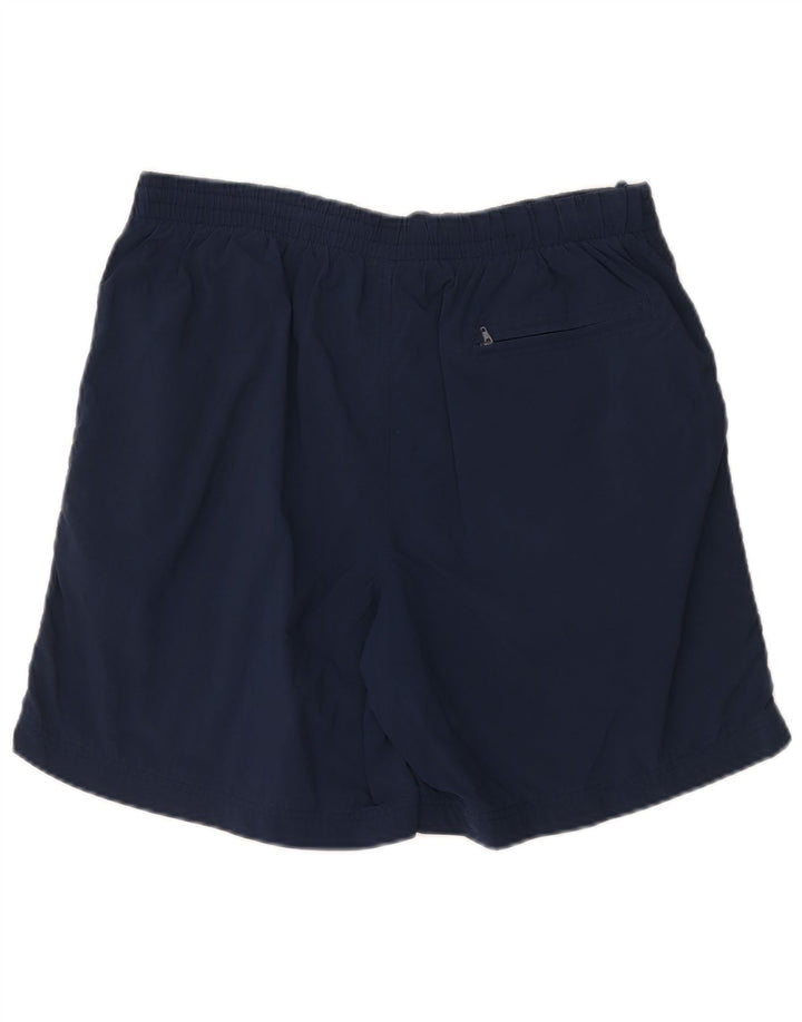 Reebok - Pantalones cortos deportivos para hombre, talla grande, nailon azul marino