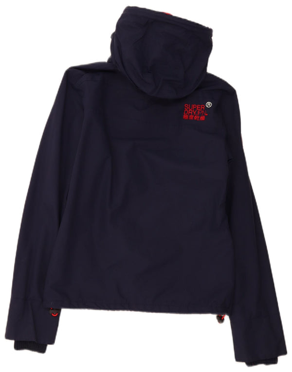 Superdry Chaqueta Cortavientos con Capucha Windcheater para Mujer UK 40 Small Azul Marino