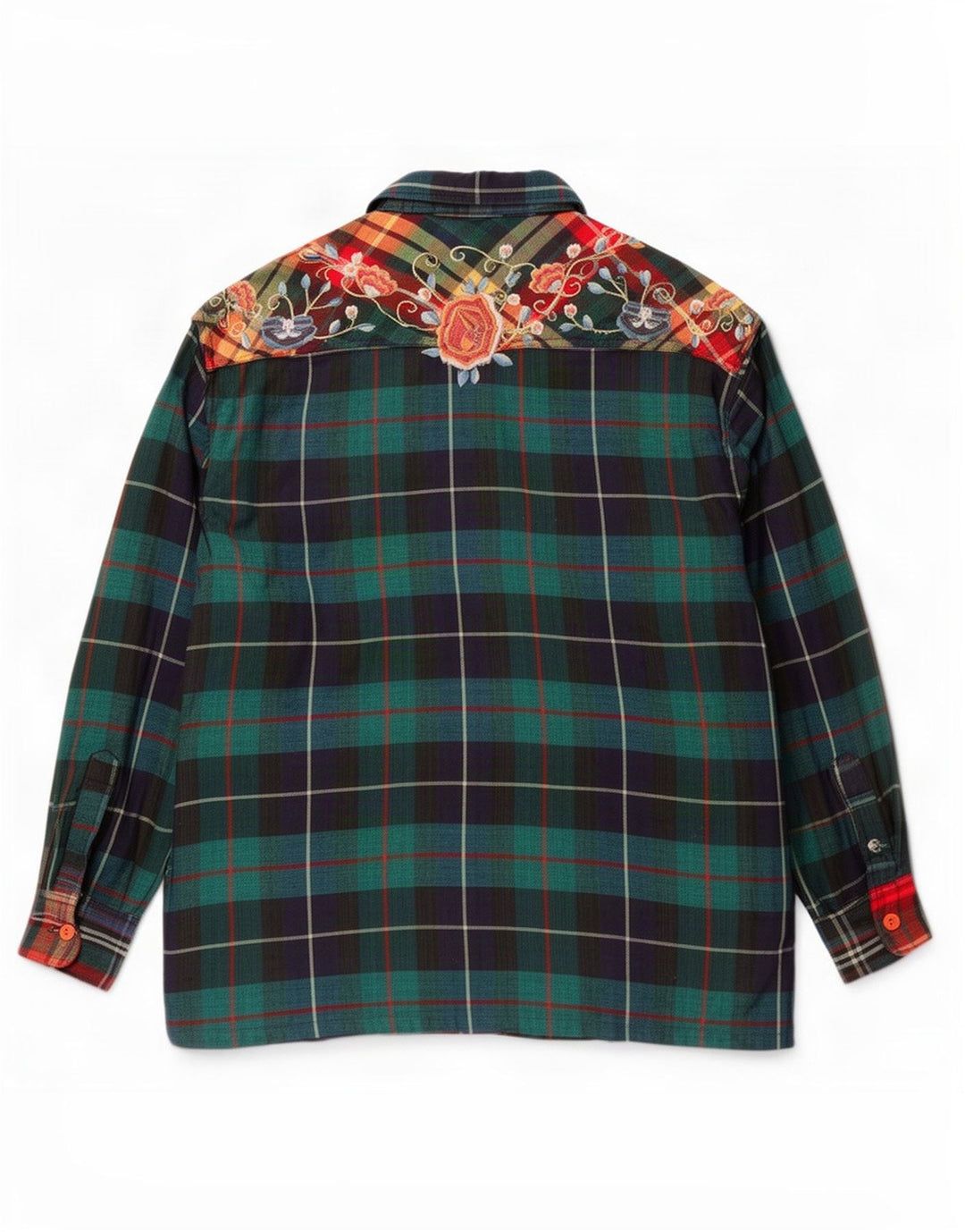 Giorgio Kauten Camisa para mujer UK 44 Viscosa a cuadros verde medio