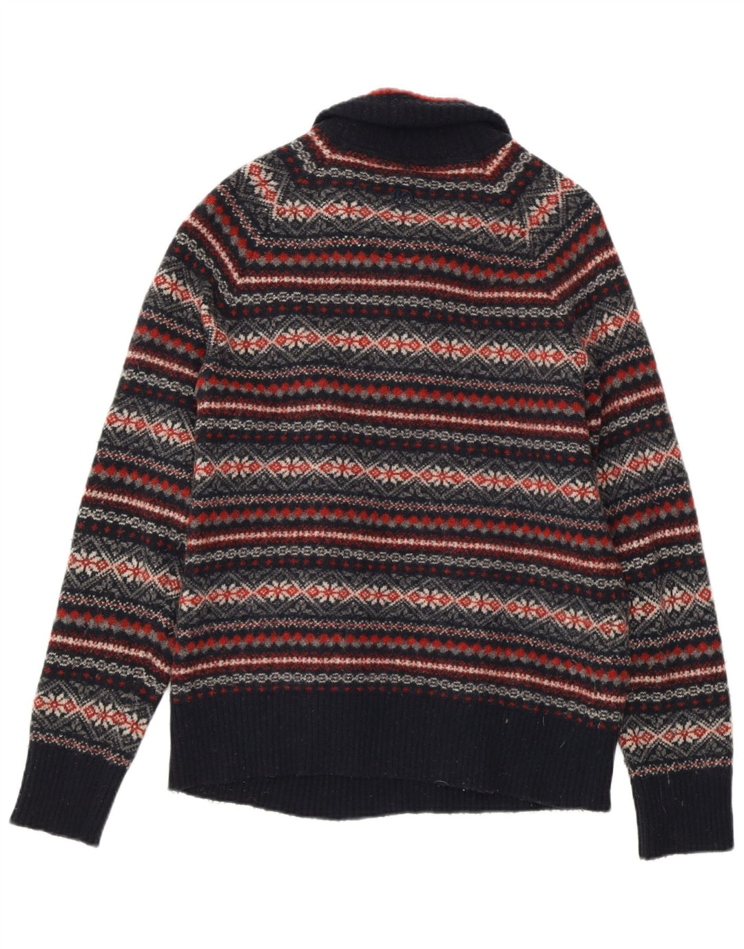 FAT FACE Suéter tipo jersey con cuello y cremallera para mujer UK 40 Medio Azul marino Fair Isle