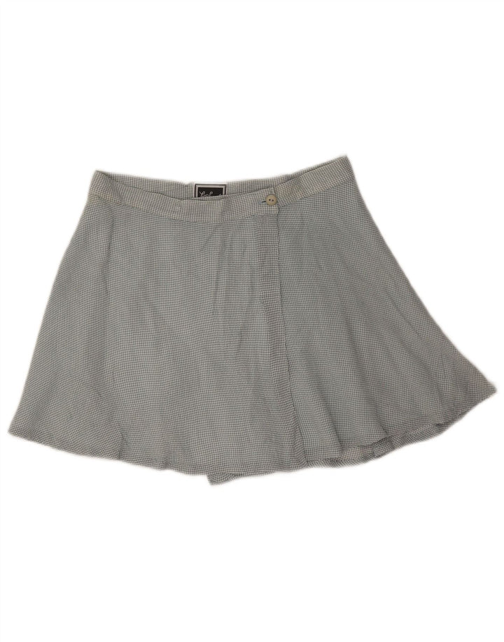 Luisa Spagnoli Minifalda cruzada para mujer mediana W26 Blue Gingham