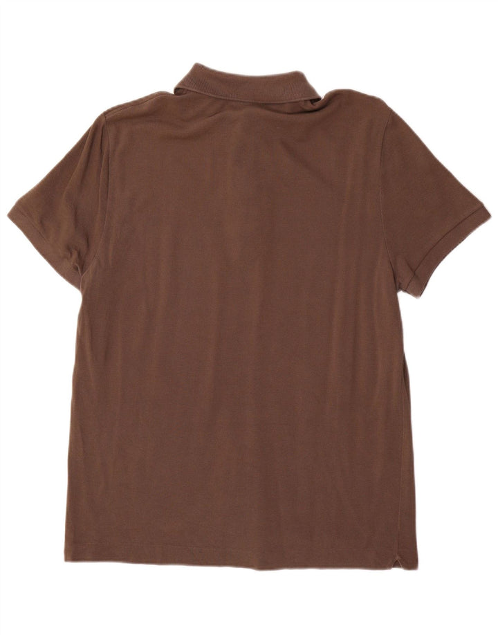 Lacoste Polo Slim Fit para hombre talla 5 grande algodón marrón