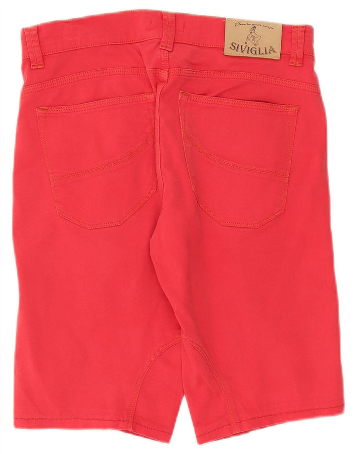SIVIGLIA Pantalones cortos casuales para hombre W31 Algodón rojo medio