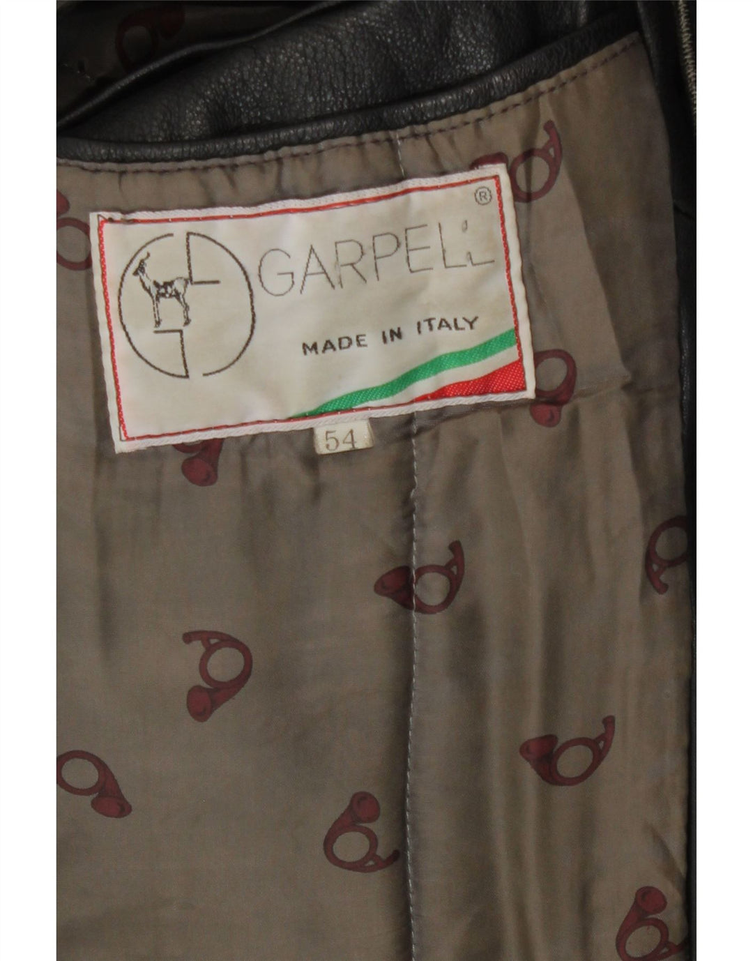 Chaqueta de cuero vintage para hombre IT 54 2XL cuero negro