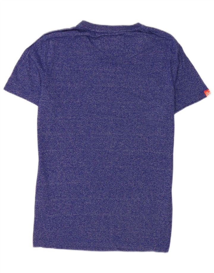Superdry Camiseta para hombre Top Small de algodón moteado en azul