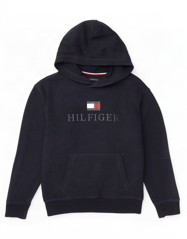 Tommy Hilfiger Sudadera con capucha gráfica para niños 11-12 años Algodón azul marino