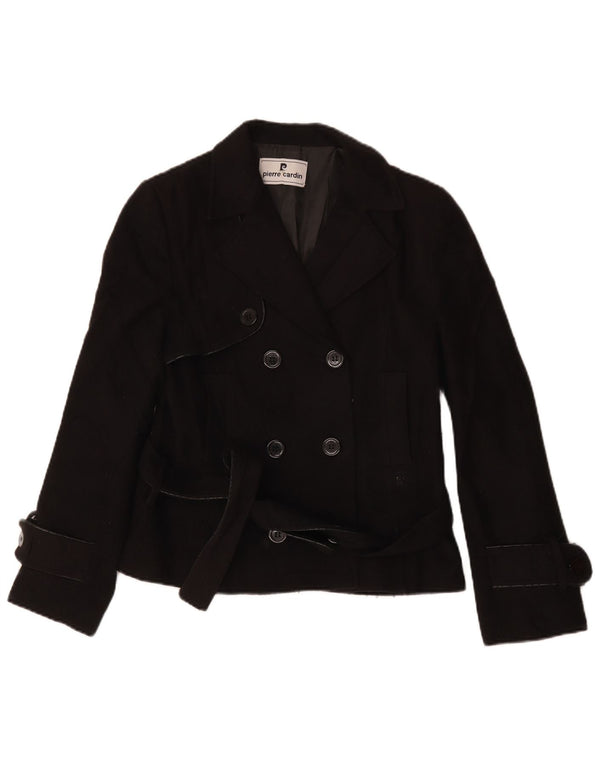 Pierre Cardin Chaquetón para mujer IT 46 Grande Poliéster negro