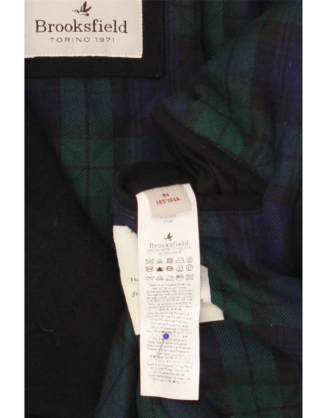 Brooksfield Chaquetón para hombre IT 54 2XL Lana azul marino