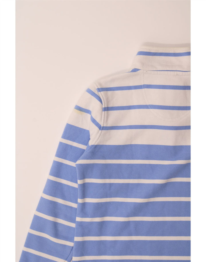 CREW CLOTHING Womens Sweatshirt Jumper UK 8 Small  Blue Striped Vintage Crew Clothing and Second-Hand Crew Clothing from Messina Hembry 
