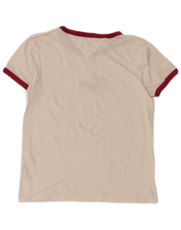 TOMMY HILFIGER Camiseta gráfica para mujer Top UK 6 XS Blanco