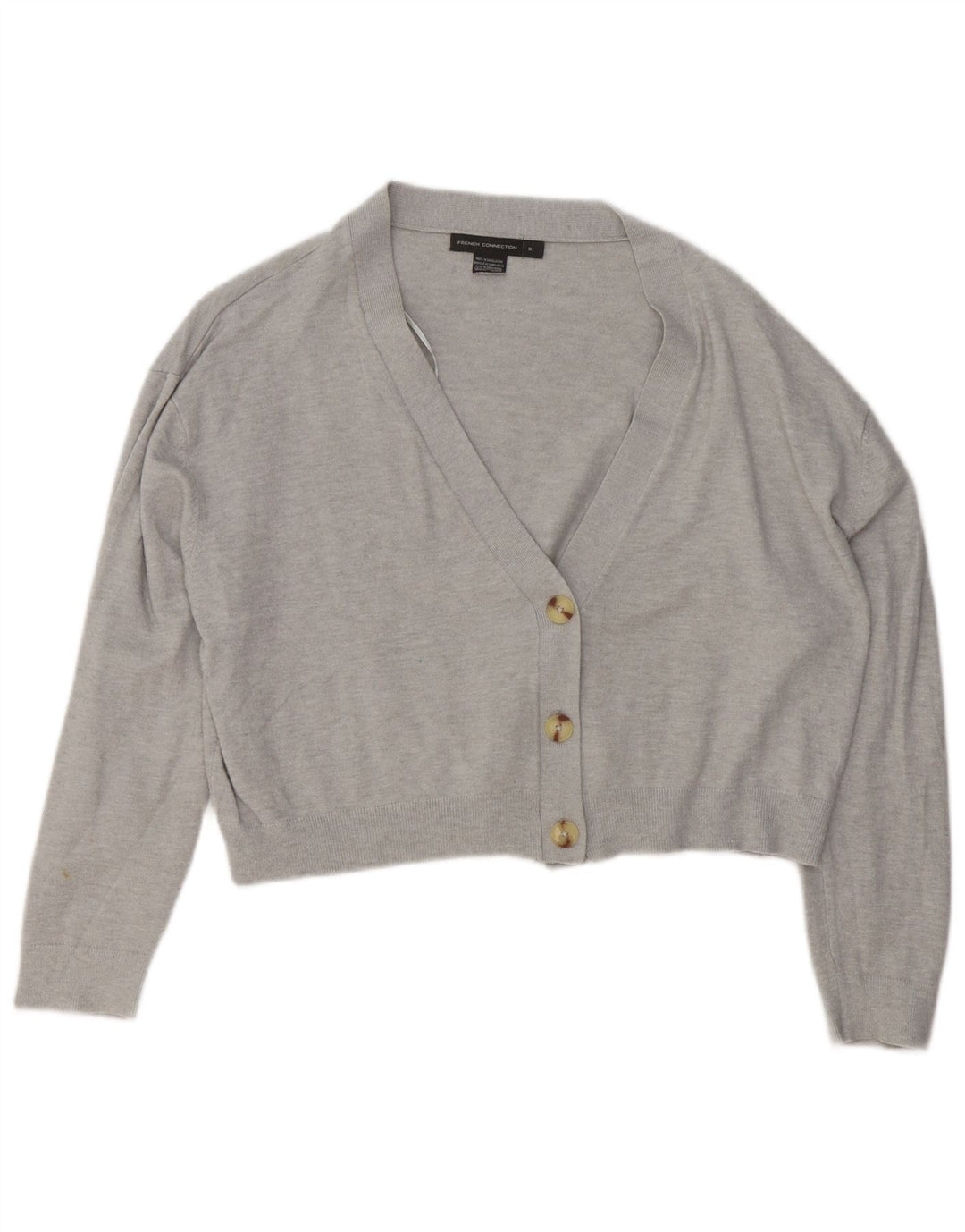 French Connection Cárdigan extragrande para mujer, talla S, color gris