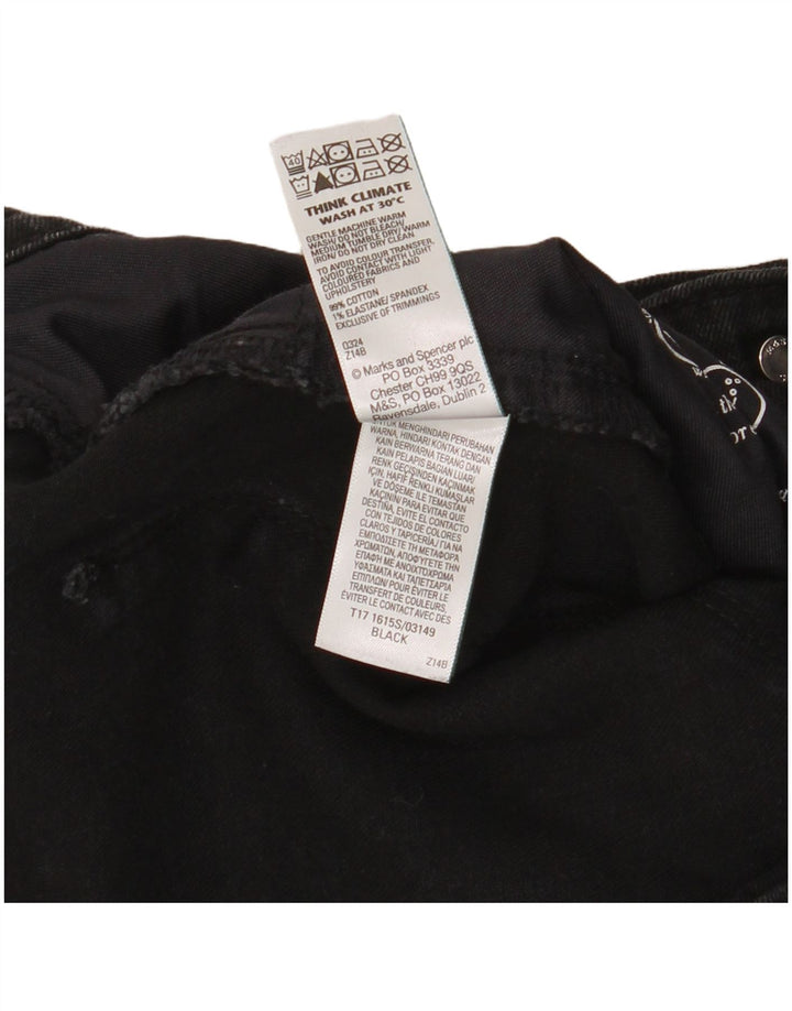Marks & Spencer Vaqueros ajustados para hombre W34 L31 Algodón negro