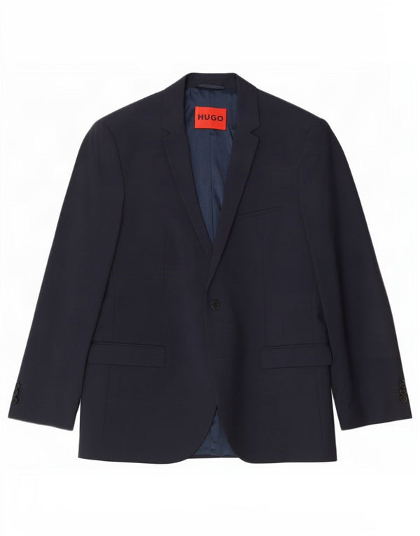 Hugo Boss Chaqueta tipo blazer de 2 botones para hombre UK 54 2XL Lana virgen azul marino