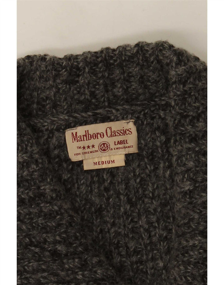 Marlboro Classics Suéter tipo cárdigan corto para mujer Reino Unido 44 Gris medio moteado