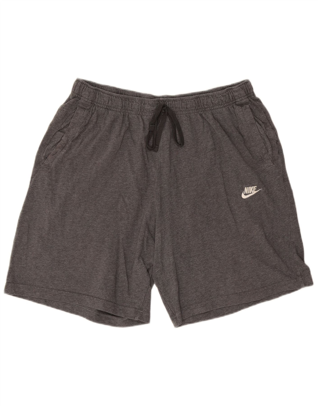 Nike - Pantalones cortos deportivos para hombre XL de algodón moteado gris