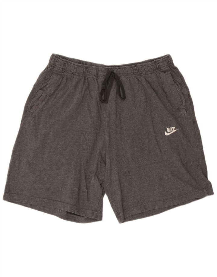 Nike - Pantalones cortos deportivos para hombre XL de algodón moteado gris
