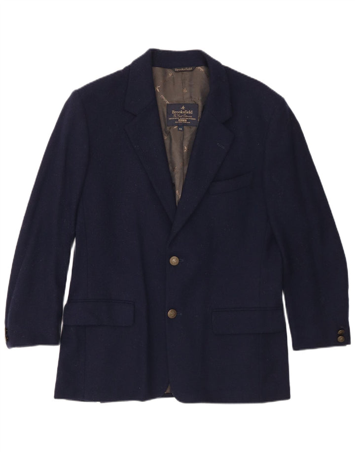 Brooksfield Chaqueta tipo blazer con 2 botones y manga 3/4 para hombre IT 44 XS Lana azul marino