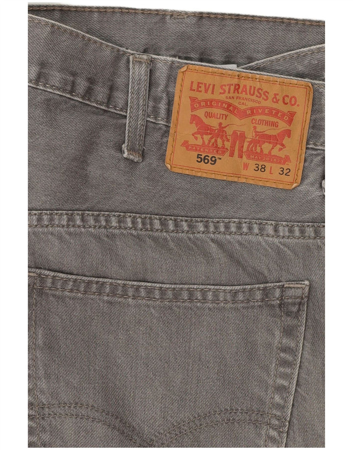 Levi's Mens 569 Jeans Sueltos W38 L29 Algodón Gris